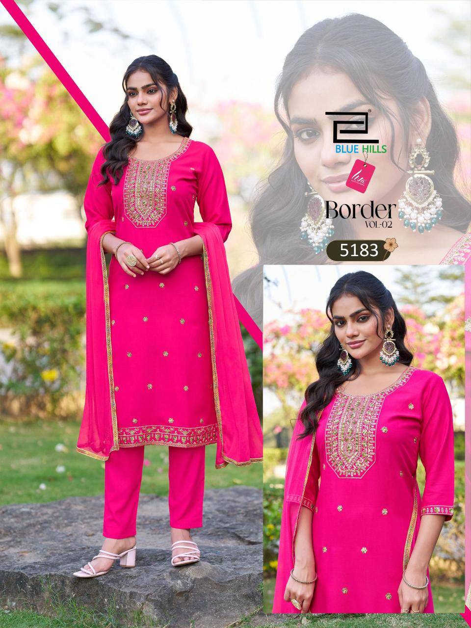 Blue hills border vol 2 Wholesale ladies Kurtis in Gujarat